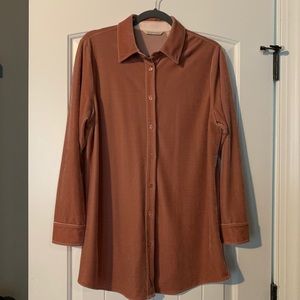 Soft Surroundings Velvet button down tunic